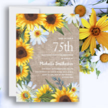 Gele Zonnebloemen Witte Madeliefjes 75e Verjaardag