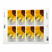 Gele zonnebloemen Zomdag Wijn Eigen label (Full Sheet)