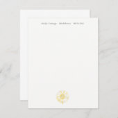 Gele zonnebloemenkaarten kaart (Voorkant / Achterkant)