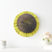 Gele zonnebloemklokklok grote klok (Huis)