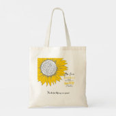 Gele zonnebloemleraar bedankt cadeau tote bag (Achterkant)