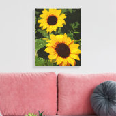 Gele zonnebloemontwerpcanvas canvas afdruk (Insitu (Woonkamer))