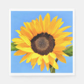 Gele zonnebloempapins Blauwe hemel Servet (Voorkant)
