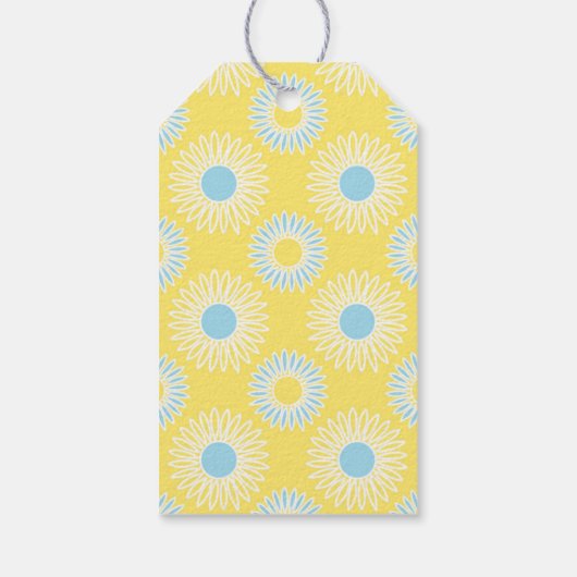 Gele zonnebloempitten Labels voor bruiloft Cadeaulabel (Achterkant)