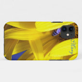 Gele zonnebloempitten N Blue Bee iPhone 5 Hoesje (Achterkant (horizontaal))