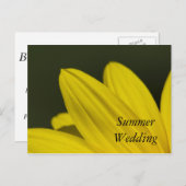 Gele zonnebloempitten zomer sparen de datum aankondigingskaart (Voorkant / Achterkant)