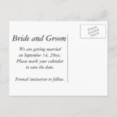 Gele zonnebloempitten zomer sparen de datum aankondigingskaart (Achterkant)