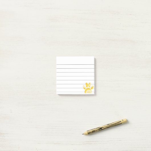 Gele zonnebloempjes 3x3 post-it® notes (Op bureau)