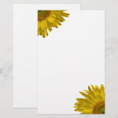 Gele zonnebloempjes briefpapier (Voorkant / Achterkant)