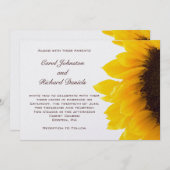 Gele zonnebloempjes Weddenschappen Kaart (Voorkant / Achterkant)