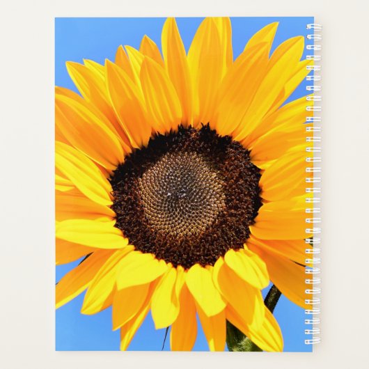 Gele Zonnebloemplanner Planner (Achterkant)