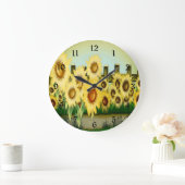 Gele zonnebloempster grote klok (Huis)