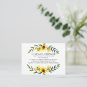 Gele zonnebloempuizen Vrijgezellenfeest Display Sh Informatiekaartje (Staand voorkant)