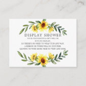 Gele zonnebloempuizen Vrijgezellenfeest Display Sh Informatiekaartje (Voorkant)