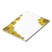 Gele zonnebloemrand notitieblok (Linkerzijde)