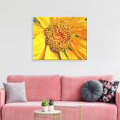 Gele zonnebloescanvas Art Print (Insitu (Woonkamer))