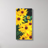 Gele zonnebloesdoek canvas afdruk (Voorkant)