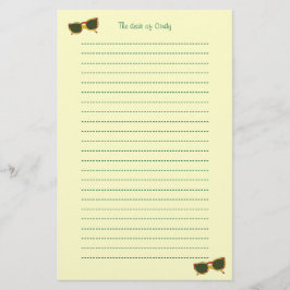 Gele zonnebril Lined Stationery Briefpapier