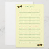Gele zonnebril Lined Stationery Briefpapier (Voorkant / Achterkant)