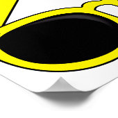 Gele zonnebril Poster (Hoek)