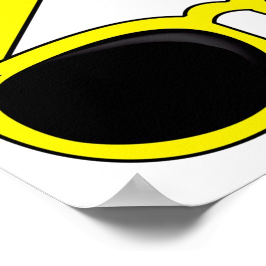 Gele zonnebril Poster (Hoek)