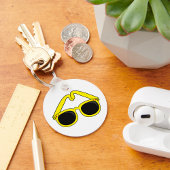 Gele zonnebril Zonnezonnige Sleutelhanger