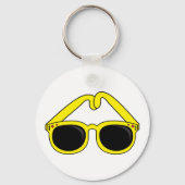Gele zonnebril Zonnezonnige Sleutelhanger (Achterkant)