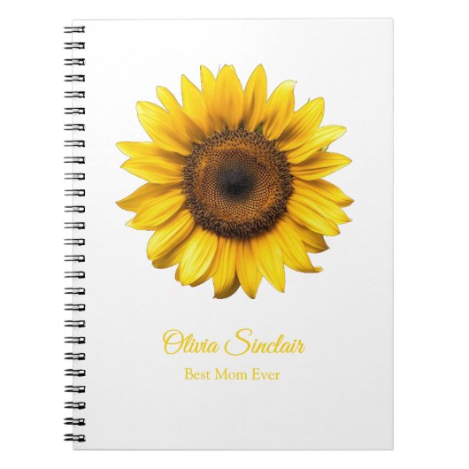 Gele Zonnekleur Moederdag Persoonlijk Notitieboek (Voorkant)