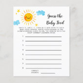 Gele zonneschijn raadt het Baby-schoenenspel (Voorkant)