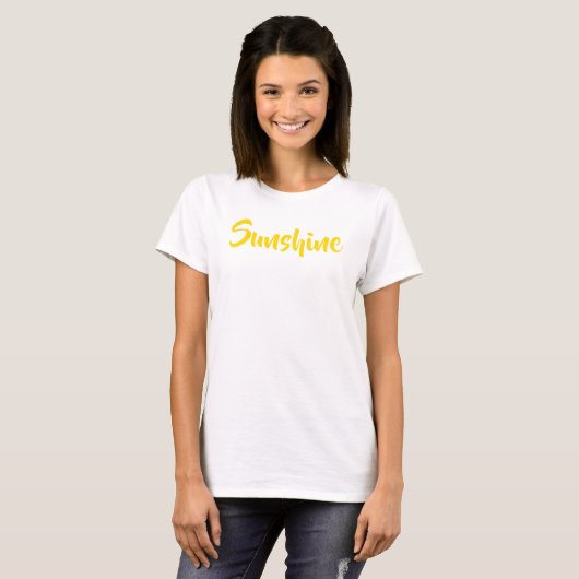 Gele zonneschijn-Shirten T-shirt (Voorkant volledig)