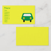 Gele zonneschijn voor snelle glimlach groene Carto Visitekaartje (Voorkant / Achterkant)