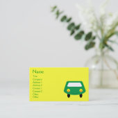 Gele zonneschijn voor snelle glimlach groene Carto Visitekaartje (Staand voorkant)