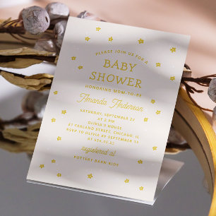 Gele zonnige bloemen. Schattig floraal baby shower Kaart