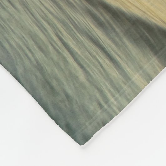 Gele zonsondergang bij het Beach Acrylwerk | Fleece Deken (Hoek)