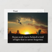 Gele Zonsondergang Groene Weide Condoleancekaart Briefkaart (Voorkant / Achterkant)