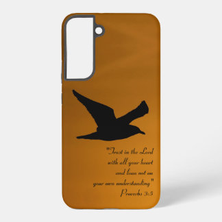 Gele Zonsondergang Hemel Vliegende Vogel Geloof Bi Samsung Galaxy Hoesje