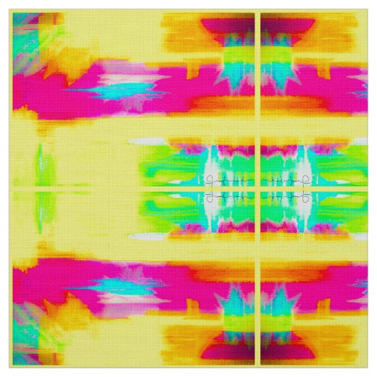 Gele zonsonderste Abstracte verbinding Stof (Swatch)