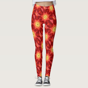 gele zonsopgang rood leggings