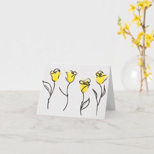 Gele Zonta nam de Kaarten van de Nota toe (Gele Bloem)