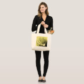 Gele zwammen grote tote bag (Voorkant (model))