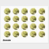 Gele zwammen ronde sticker (Vel)