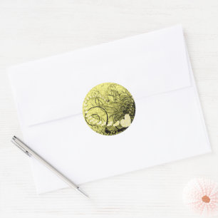 Gele zwammen ronde sticker
