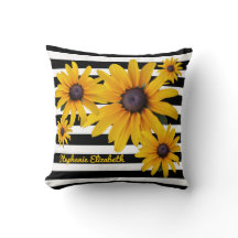 Gele zwart-eyed Susan bloem foto zwarte streep
