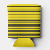 Gele, zwarte bijenachtige strepen blikjeskoeler (Achterkant)