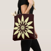 Gele zwarte bloem tote bag (Dichtbij)