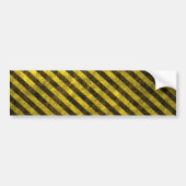 Gele zwarte Chevron Stripes Bumpersticker (Voorkant)