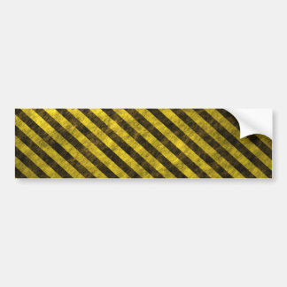 Gele zwarte Chevron Stripes Bumpersticker