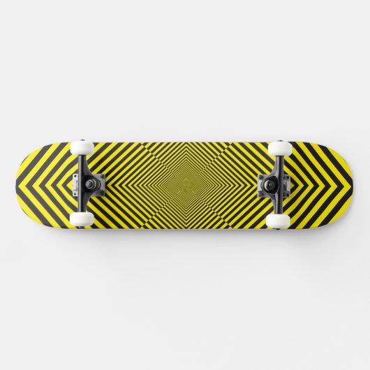 Gele zwarte diamanten persoonlijk skateboard (Horizontaal)