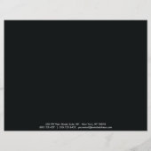 Gele zwarte eenvoudige grenslijst 6 flyer (Achterkant)