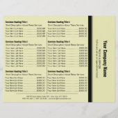 Gele zwarte eenvoudige grenslijst 6 flyer (Voorkant)